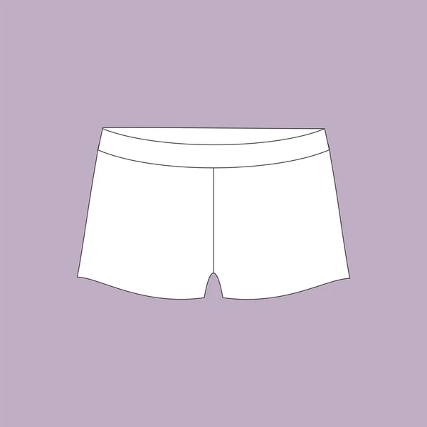 HomeShorts. Sportliche Shorts. Damenbekleidung — Stockvektor