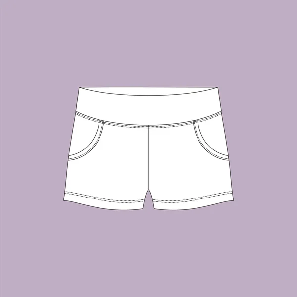 Pantaloncini a casa. pantaloncini sportivi. abbigliamento femminile — Vettoriale Stock