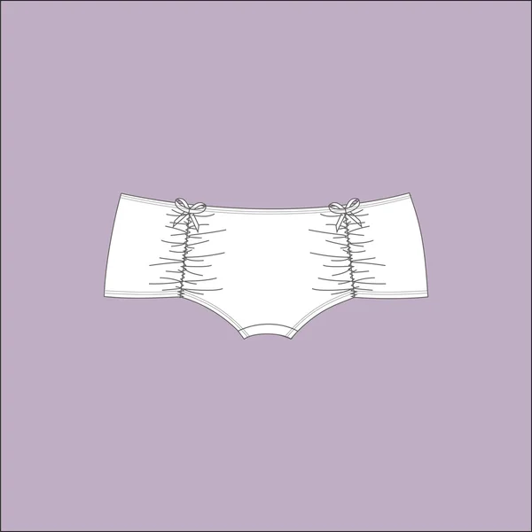 Panties. women's clothing. Lingerie. — Stock Vector