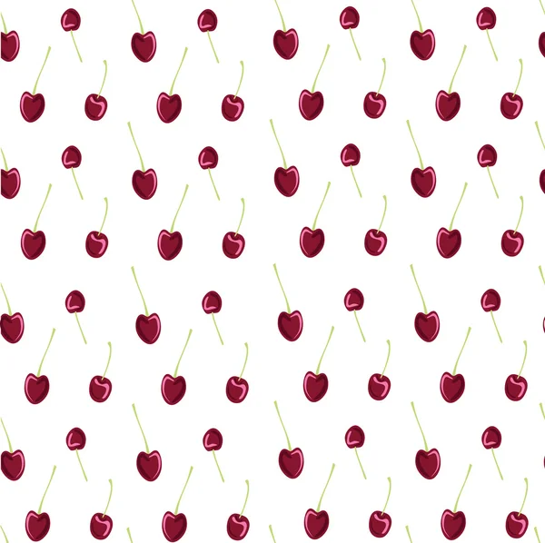 果実とパターン。果実。桜。チェリーとパターン. — ストックベクタ