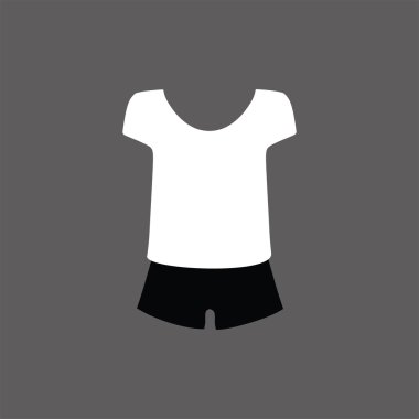 şort. Sayfanın Üstü. bluz. gömlek. kadın giysileri çizilmiş kümesi 