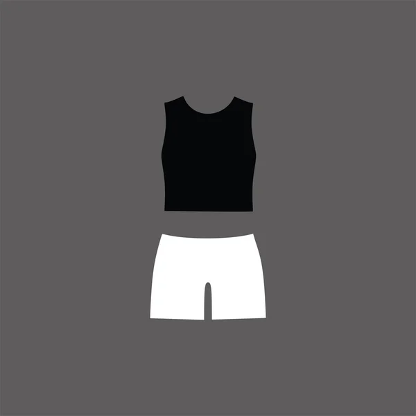 Short. En haut. chemisier. chemise. ensemble de vêtements pour femmes dessinés dans le — Image vectorielle