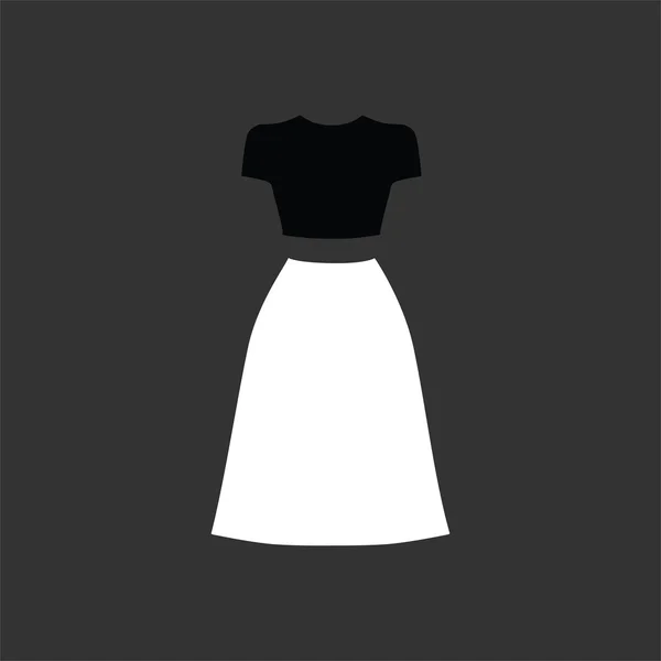 Falda. Arriba. Blusa. conjunto de ropa de mujer dibujado en el vector . — Vector de stock