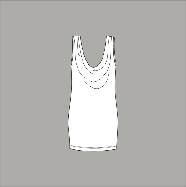 Abito fatto di jersey.female vestito estivo . — Vettoriale Stock