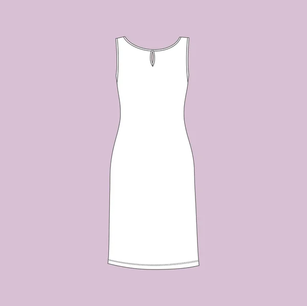 Tricou de noapte. rochie de noapte femeie . — Vector de stoc