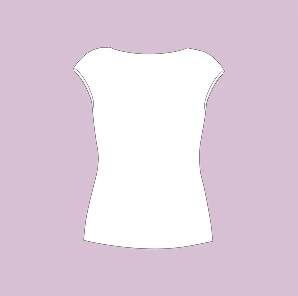 Sous-vêtements pour femmes T-shirt. Mesdames Top. T-shirt sans manches — Image vectorielle