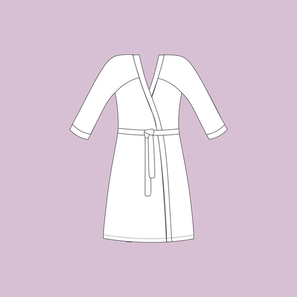 Badjas thuis. Dressing gowns voor vrouwen. — Stockvector