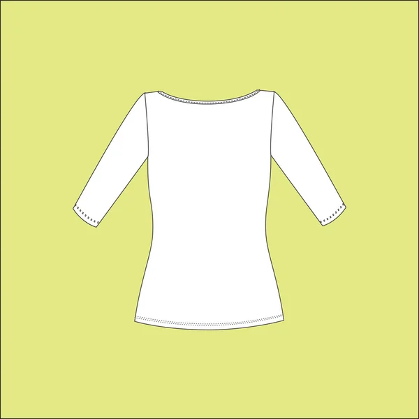 Top feminino. T-shirt sem mangas. Roupa interior feminina T - — Vetor de Stock