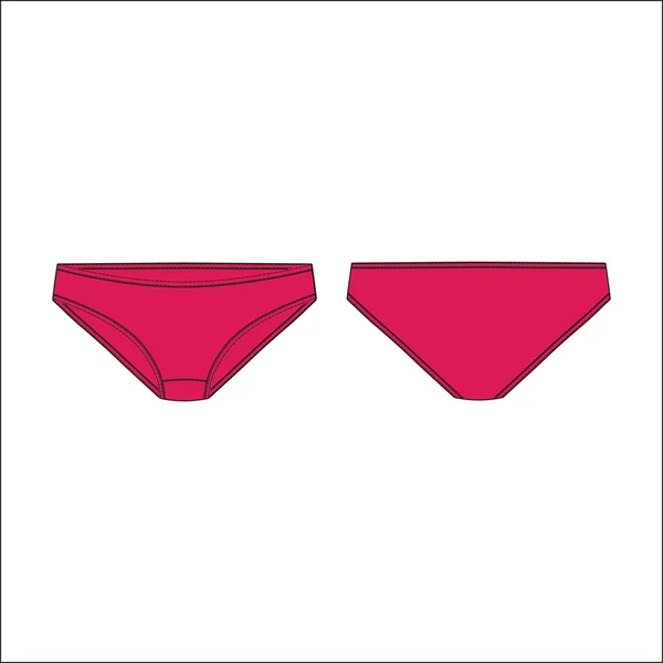 Höschen. Unterwäsche für Mädchen. leuchtend rosa. Dessous. Unterwäsche. — Stockvektor