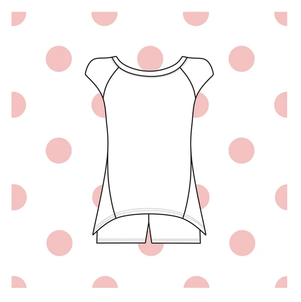 Ilustración vectorial de ropa de dormir femenina . — Vector de stock