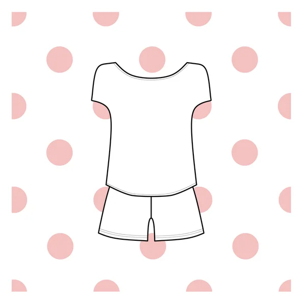 Vectorillustratie van vrouwen nachtkleding. — Stockvector