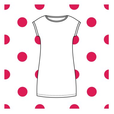  Geceliği. bedgown jersey çizilmiş vektör.