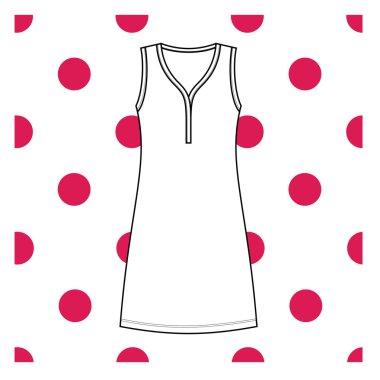  Geceliği. bedgown jersey çizilmiş vektör.