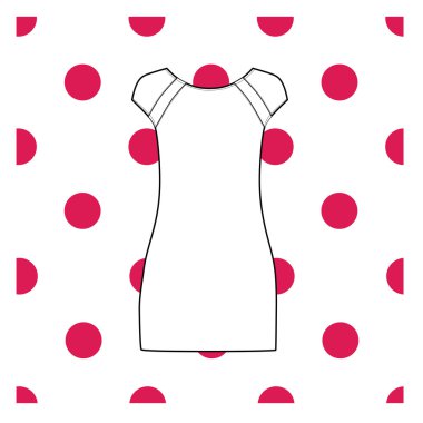 Geceliği. bedgown jersey çizilmiş vektör. 