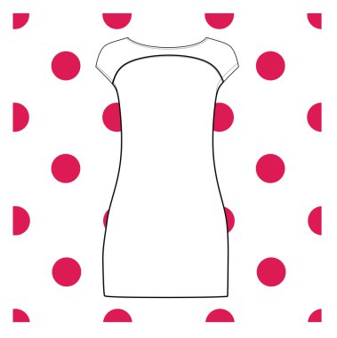 Geceliği. bedgown jersey çizilmiş vektör. 