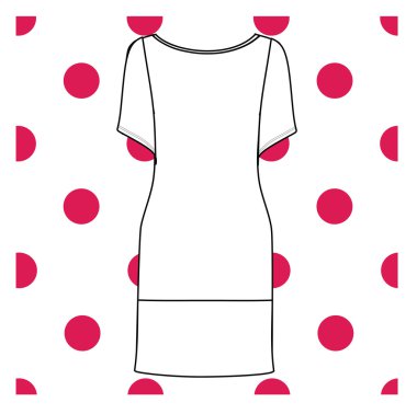 Geceliği. bedgown jersey çizilmiş vektör. 