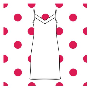 Geceliği. bedgown jersey çizilmiş vektör. 