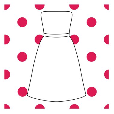  vector.feminine kokteyl elbisesi içinde boyalı 