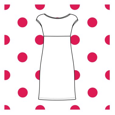 Geceliği. bedgown jersey çizilmiş vektör. 