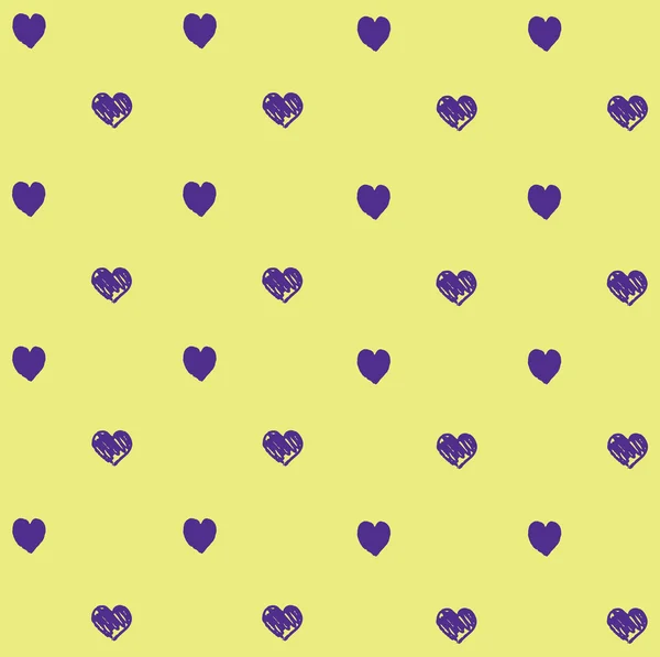 Liefde. Hart getekend met een borstel. harten. patroon met hart. — Stockvector