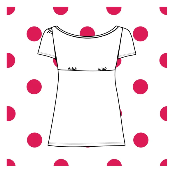 Camiseta de mujer. Saltador. blusa . — Vector de stock