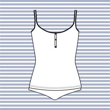 iç çamaşırı. T-shirt. İç çamaşırı çizilmiş vektör. 