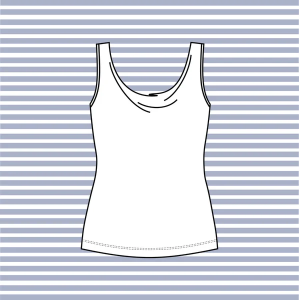 Women's blouse. sleeveless T-shirt.Top female. — Stock Vector