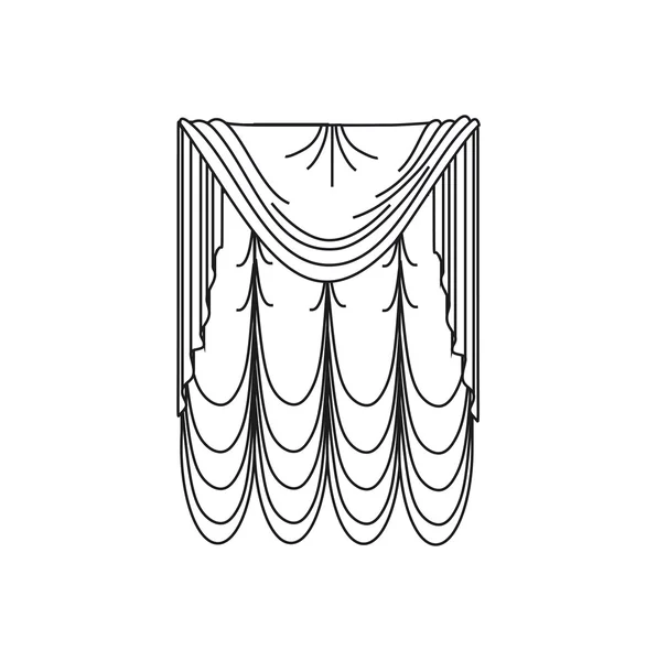 Tende. tessuti per interni. decorazione della finestra . — Vettoriale Stock