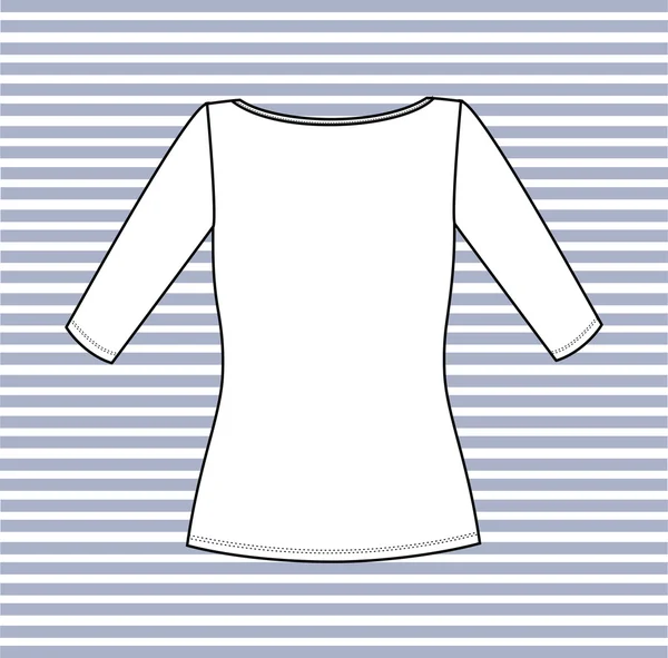 Pullover gezeichnet in der Vector.blouse Lady Jersey. — Stockvektor