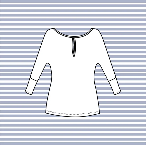 Pull dessiné dans le maillot femme vector.blouse . — Image vectorielle
