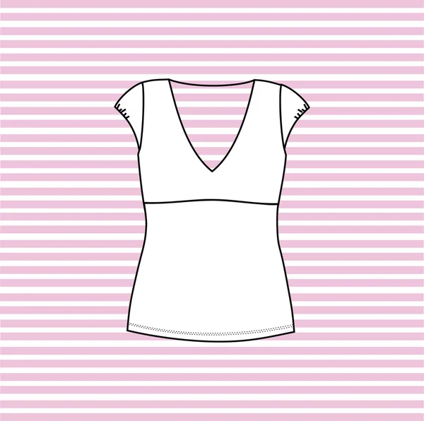 Camiseta sin mangas. Top femenino. Blusa de mujer . — Archivo Imágenes Vectoriales