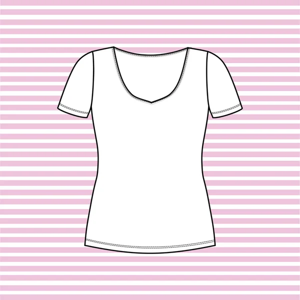 Ärmelloses T-Shirt. Top weiblich. Damenbluse. — Stockvektor
