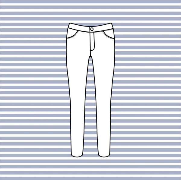 Broek. vrijetijdskleding. Broeken voor vrouwen. — Stockvector