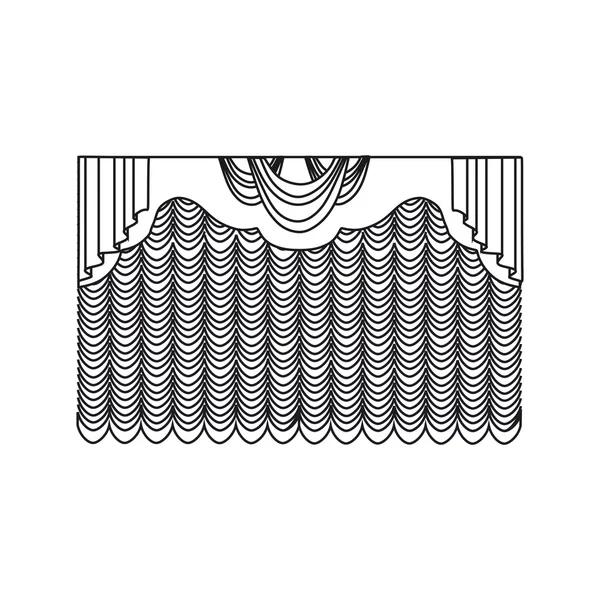 Cortinas. textiles interiores. decoración de ventana . — Archivo Imágenes Vectoriales