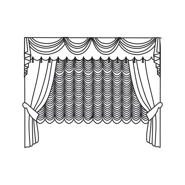 Rideaux. textiles d'intérieur. décoration de fenêtre . — Image vectorielle