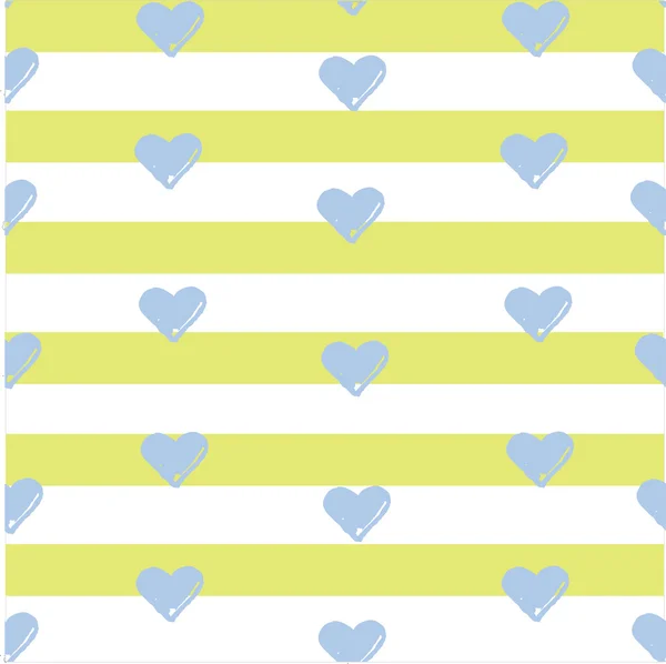 Drawn in the vector. print fabric hearts on grungy background s — Stock Vector