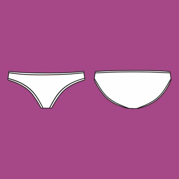 Lingerie. Underwear. panties women drawn vector . — Stock Vector