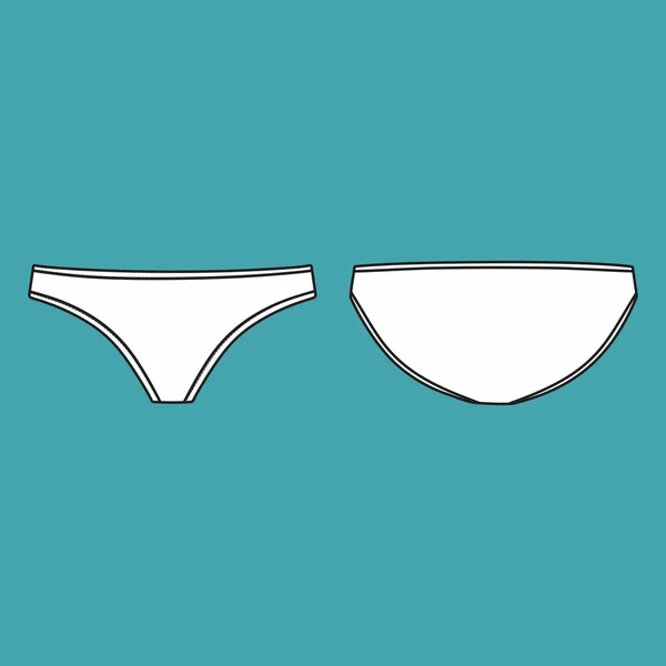 Lingerie. Ondergoed. slipje vrouwen getekende vector . — Stockvector