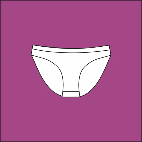 Lingerie. Ondergoed. slipje vrouwen getekende vector . — Stockvector