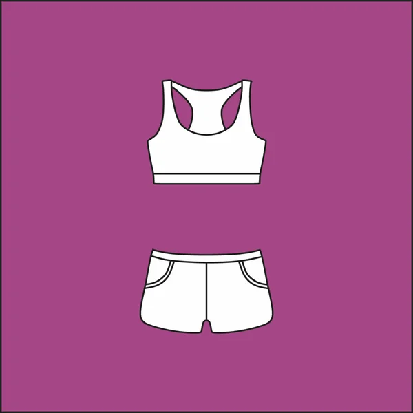 Conjunto de ropa casual de verano para mujeres. arriba y pantalones cortos. camisa  . — Vector de stock