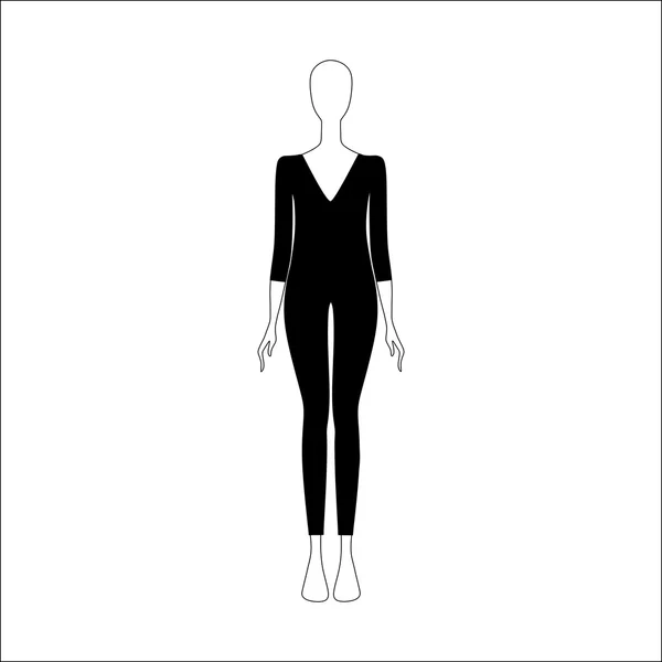 Oberteil und Hose gezeichnet vektor.Frauenkleidung. — Stockvektor