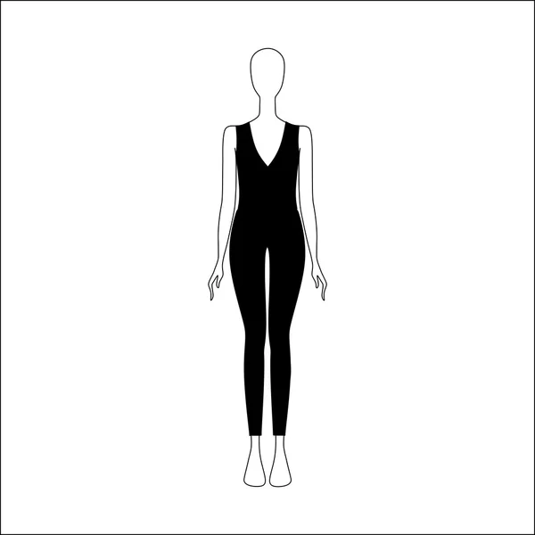 Top et pantalons dessinés vector.women's clothing . — Image vectorielle