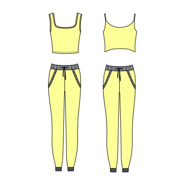 kıyafetler. Kadın homewear. Pijama jersey. pantolon ve üst.