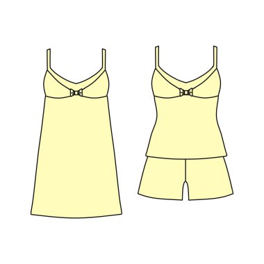 Kadın homewear. Pijama jersey. şort ve üst. giyim.