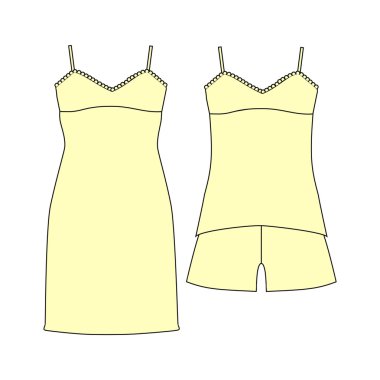  Pijama jersey. şort ve üst. kıyafetler. Kadın homewear.