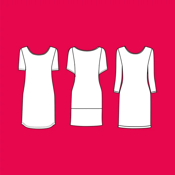 Ropa de casa para mujeres. camisón. camisón. vestido de casa. vestido de jersey — Vector de stock