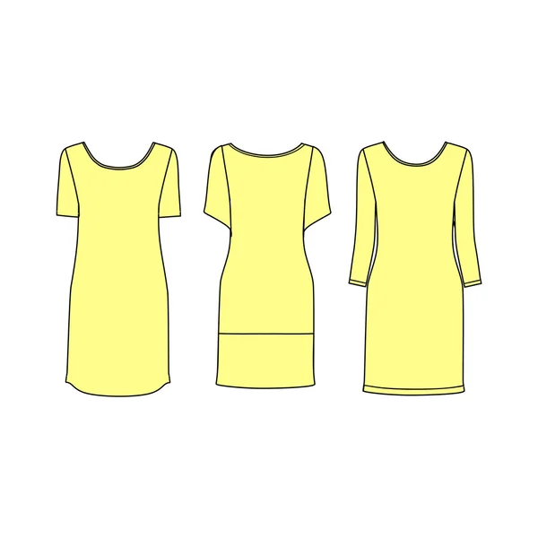 Vêtements de maison pour femmes. chemise de nuit. nuisette. robe de maison. robe en jersey — Image vectorielle