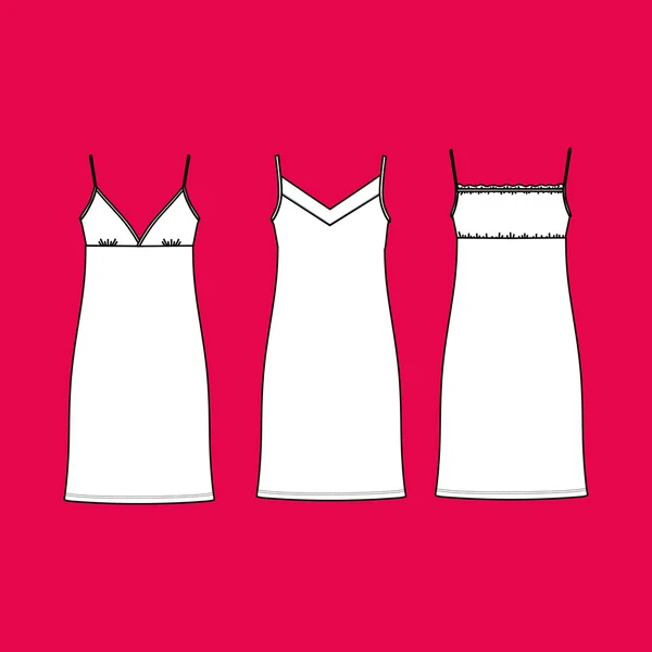 Ropa de casa para mujeres. camisón. camisón. vestido de casa. vestido de jersey — Archivo Imágenes Vectoriales