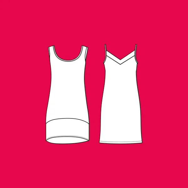 Vêtements de maison pour femmes. chemise de nuit. nuisette. robe de maison. robe en jersey — Image vectorielle