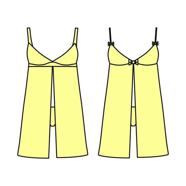 Ropa de casa para mujeres. camisón. camisón. vestido de casa. vestido de jersey — Archivo Imágenes Vectoriales